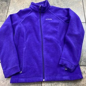 Columbia Purple Full Zip Fleece Size Large